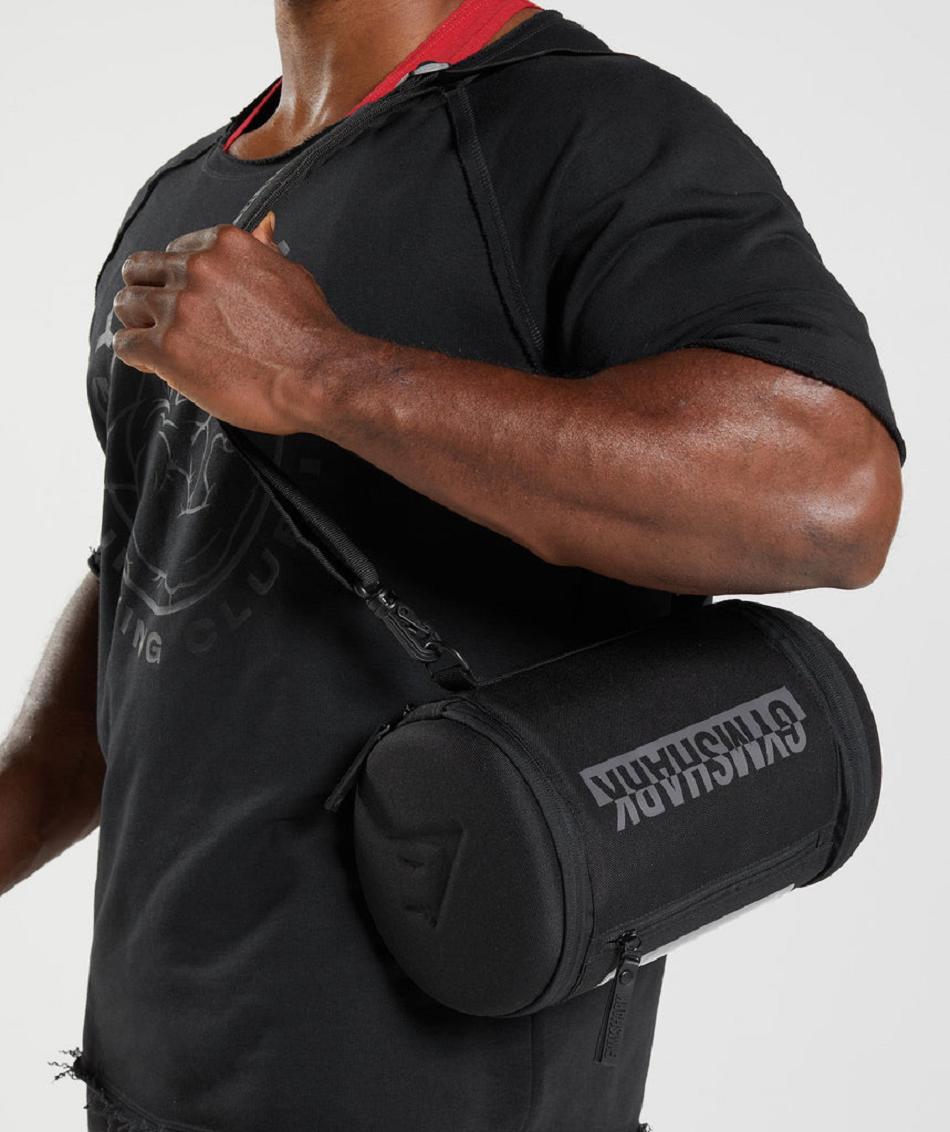 Bolsas Gymshark Bold Hombre Negras | CO 4070WNB